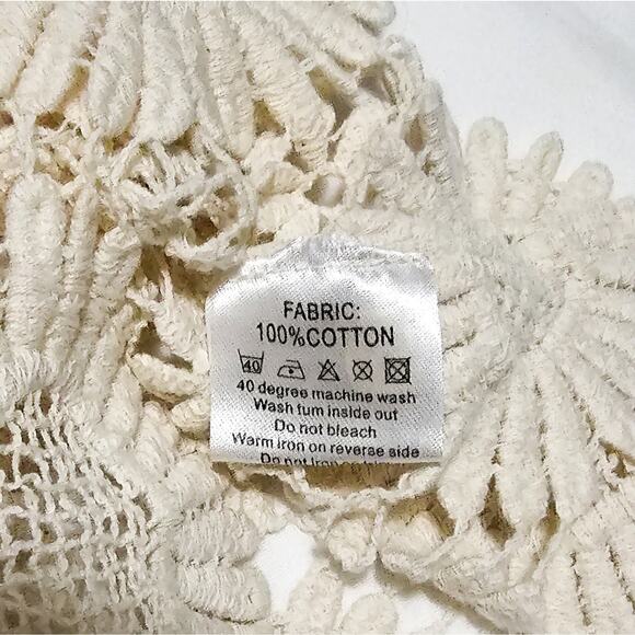 Boutique cream crochet sleeveless top size S / M from Urmoda - Picture 6 of 8